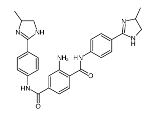 2-amino-1-N,4-N-bis[4-(5-methyl-4,5-dihydro-1H-imidazol-2-yl)phenyl]benzene-1,4-dicarboxamide Structure