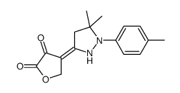 (4E)-4-[5,5-dimethyl-1-(4-methylphenyl)pyrazolidin-3-ylidene]oxolane-2,3-dione结构式