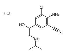 2-amino-3-chloro-5-[1-hydroxy-2-(propan-2-ylamino)ethyl]benzonitrile,hydrochloride Structure