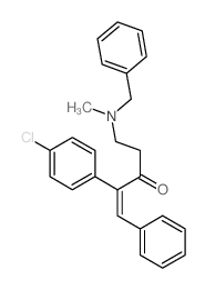 5-(benzyl-methyl-amino)-2-(4-chlorophenyl)-1-phenyl-pent-1-en-3-one结构式