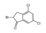 2-BROMO-4,6-DICHLORO-2,3-DIHYDRO-1H-INDEN-1-ONE结构式