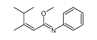 Methyl (1Z,2Z)-3,4-dimethyl-N-phenyl-2-pentenimidoate结构式