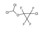1-chloro-2-(dichloromethoxy)-1,2,3,3-tetrafluorocyclopropane结构式