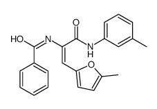 N-[3-(3-methylanilino)-1-(5-methylfuran-2-yl)-3-oxoprop-1-en-2-yl]benzamide Structure