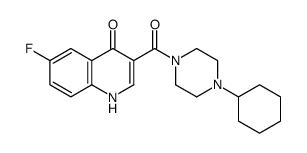 Piperazine, 1-cyclohexyl-4-[(6-fluoro-4-hydroxy-3-quinolinyl)carbonyl]- (9CI) picture