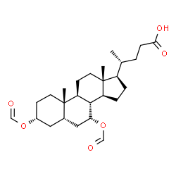 3α,7α-Bis(formyloxy)-5β-cholan-24-oic acid Structure