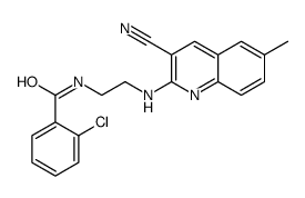 Benzamide, 2-chloro-N-[2-[(3-cyano-6-methyl-2-quinolinyl)amino]ethyl]- (9CI) Structure