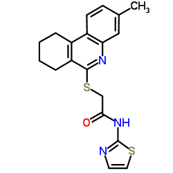 Acetamide, 2-[(7,8,9,10-tetrahydro-3-methyl-6-phenanthridinyl)thio]-N-2-thiazolyl- (9CI)结构式