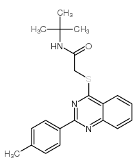 Acetamide, N-(1,1-dimethylethyl)-2-[[2-(4-methylphenyl)-4-quinazolinyl]thio]- (9CI)结构式