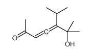 6-hydroxy-6-methyl-5-propan-2-ylhepta-3,4-dien-2-one结构式