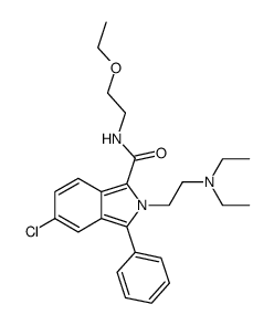 5-Chlor-2-<2-(diethylamino)ethyl>-3-phenylisoindol-1-carbonsaeure-(2-ethoxyethyl)amid Structure