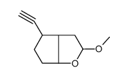 4-ethynyl-2-methoxy-3,3a,4,5,6,6a-hexahydro-2H-cyclopenta[b]furan结构式