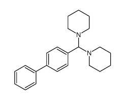 1-[(4-phenylphenyl)-piperidin-1-ylmethyl]piperidine Structure