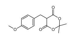 5-[(4-methoxyphenyl)methyl]-2,2-dimethyl-1,3-dioxane-4,6-dione Structure
