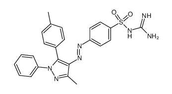 N-carbamimidoyl-4-(3-methyl-1-phenyl-5-p-tolyl-1H-pyrazol-4-ylazo)-benzenesulfonamide结构式