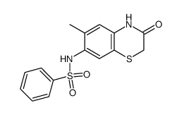 7-benzenesulfonylamino-6-methyl-4H-benzo[1,4]thiazin-3-one结构式