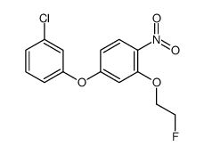 4-(3-chlorophenoxy)-2-(2-fluoroethoxy)-1-nitrobenzene结构式