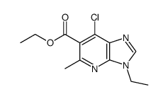 7-chloro-3-ethyl-5-methyl-3H-imidazo[4,5-b]pyridine-6-carboxylic acid ethyl ester结构式