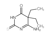 6-amino-5,5-diethyl-2-sulfanylidene-pyrimidin-4-one Structure