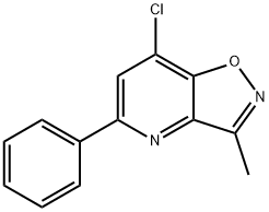 7-Chloro-3-methyl-5-phenyl[1,2]oxazolo[4,5-b]pyridine结构式
