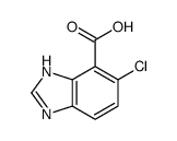 1H-Benzimidazole-4-carboxylicacid,5-chloro-(9CI)结构式