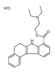 2-(diethylamino)ethyl 6,7-dihydro-5H-benzo[g]carbazole-8-carboxylate,hydrochloride Structure