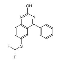 6-(difluoromethylsulfanyl)-4-phenyl-1H-quinazolin-2-one结构式