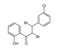 2,3-dibromo-3-(3-chlorophenyl)-1-(2-hydroxyphenyl)propan-1-one Structure