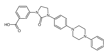 3-{2-oxo-3-[4-(4-phenyl-piperazin-1-yl)-phenyl]-imidazolidin-1-yl}-benzoic acid Structure