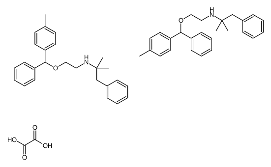 Phenethylamine, alpha,alpha-dimethyl-N-(2-((4-methylphenyl)phenylmetho xy)ethyl)-, ethanedioate (2:1) Structure