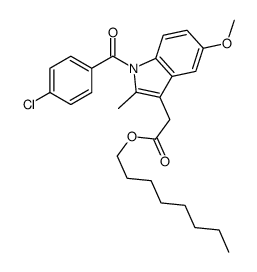 octyl 2-[1-(4-chlorobenzoyl)-5-methoxy-2-methylindol-3-yl]acetate结构式