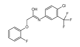 N-[4-chloro-3-(trifluoromethyl)phenyl]-2-(2-fluorophenoxy)acetamide结构式