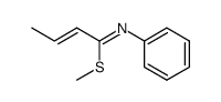 N-phenyl butene-2 imidothioate de methyle Structure