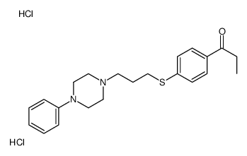 1-[4-[3-(4-phenylpiperazin-1-yl)propylsulfanyl]phenyl]propan-1-one,dihydrochloride结构式