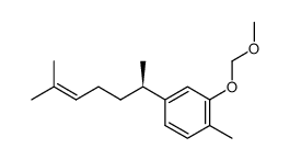(6R)-6-(3-methoxymethoxy-4-methyl)phenyl-2-methyl-2-heptene结构式
