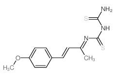 Thioimidodicarbonicdiamide ([(H2N)C(S)]2NH), N-[3-(4-methoxyphenyl)-1-methyl-2-propen-1-ylidene]-结构式
