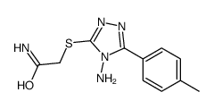 2-{[4-Amino-5-(4-methylphenyl)-4H-1,2,4-triazol-3-yl]sulfanyl}ace tamide Structure