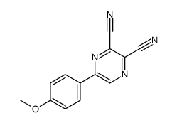 5-(4-methoxyphenyl)pyrazine-2,3-dicarbonitrile结构式