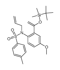 N-allyl-N-p-toluenesulfonyl-2-[1-(tert-butyldimethylsiloxy)-vinyl]-4-methoxyaniline结构式