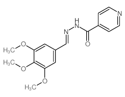 N-[(3,4,5-trimethoxyphenyl)methylideneamino]pyridine-4-carboxamide结构式