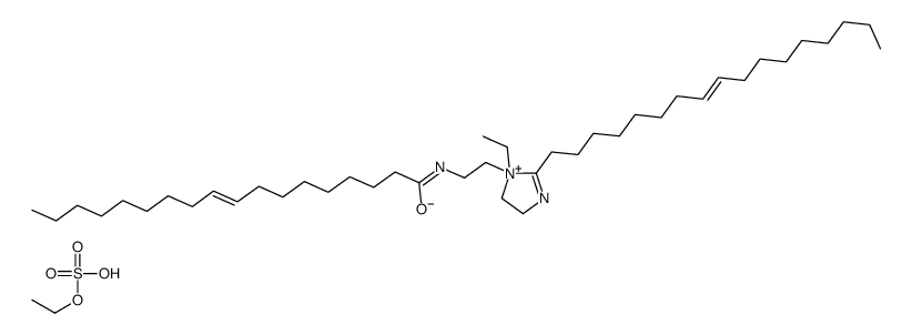 (Z,Z)-1-ethyl-2-(8-heptadecenyl)-4,5-dihydro-1-[2-[(1-oxo-9-octadecenyl)amino]ethyl]-1H-imidazolium ethyl sulphate结构式