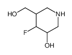 3-Piperidinemethanol, 4-fluoro-5-hydroxy- (9CI) structure