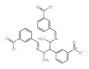 N,N-dimethyl-1-(3-nitrophenyl)-N,N-bis[(3-nitrophenyl)methylideneamino]methanediamine Structure