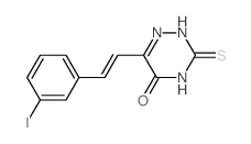 1,2,4-Triazin-5(2H)-one,3,4-dihydro-6-[2-(3-iodophenyl)ethenyl]-3-thioxo- Structure