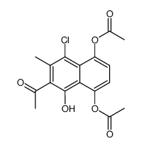 5,8-Diacetoxy-2-acetyl-4-chlor-3-methyl-1-naphthol Structure