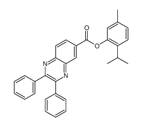 (5-methyl-2-propan-2-ylphenyl) 2,3-diphenylquinoxaline-6-carboxylate结构式