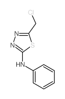 5-(chloromethyl)-N-phenyl-1,3,4-thiadiazol-2-amine结构式