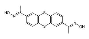 2,7-bis-((E)-1-hydroxyimino-ethyl)-thianthrene结构式
