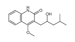 3-(2-hydroxy-4-methyl-pentyl)-4-methoxy-1H-quinolin-2-one结构式