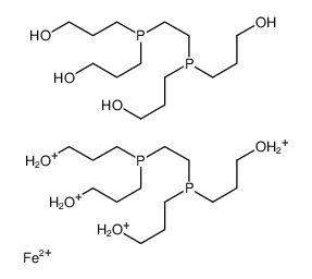 2-[bis(3-hydroxypropyl)phosphaniumyl]ethyl-bis(3-hydroxypropyl)phosphanium,iron(2+) Structure
